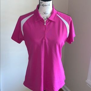 SLAZENGER hot pink fitted polo L